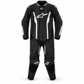 Dinevo Apex Mono One-Piece Motorcycle Racing Suit – Black/White
