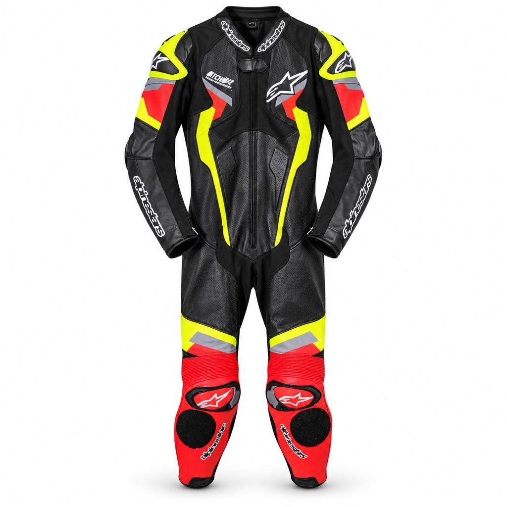 Dinevo Apex Fluo One-Piece Motorcycle Racing Suit